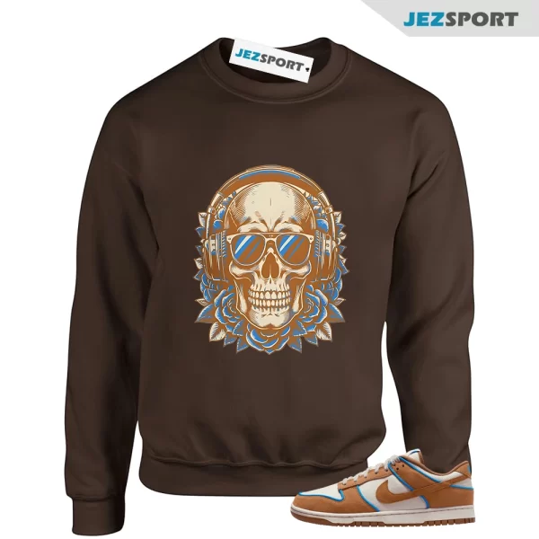 Deadstock Sneaker Sweatshirt Brown to Match Dunk Low Light British Tan FN5825-100, Matching Sneaker Sweatshirt