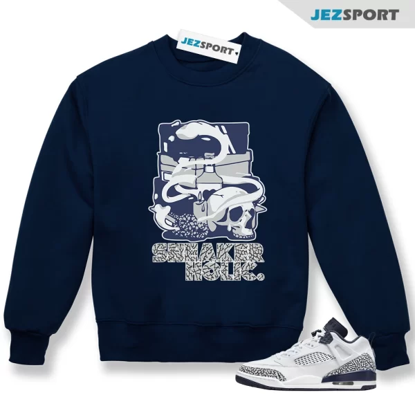 Sneaker Holic Sweatshirt to Match Jordan Spizike Low Obsidian FQ1759-104, Matching Sneaker Sweatshirt