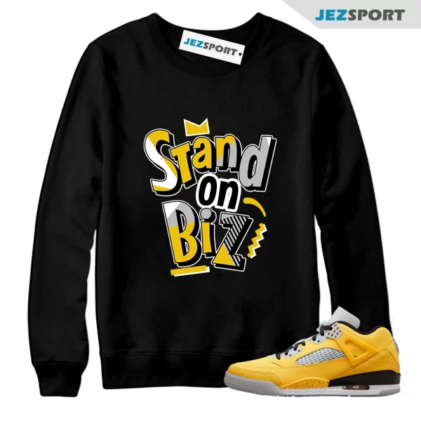 Strictly Biz Sneaker Sweatshirt to Match Jordan Spizike Low Lightning HF4319-741, Matching Sneaker Sweatshirt