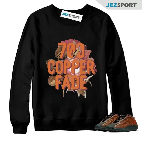 Floral Fade Sneaker Sweatshirt to Match Yeezy 700 V3 Copper Fade, Matching Sneaker Sweatshirt