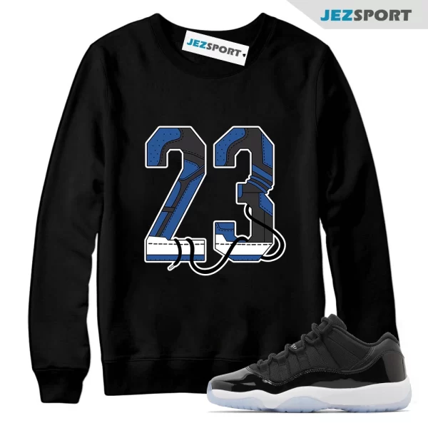 Sweatshirt To Match Jordan 11 Space Jam Low 23 Blue Black Tees, Matching Sneaker Sweatshirt