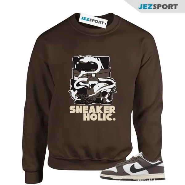 Sneaker Holic Sweatshirt to Match Dunk Low Next Nature Baroque Brown HF4292-200, Matching Sneaker Sweatshirt