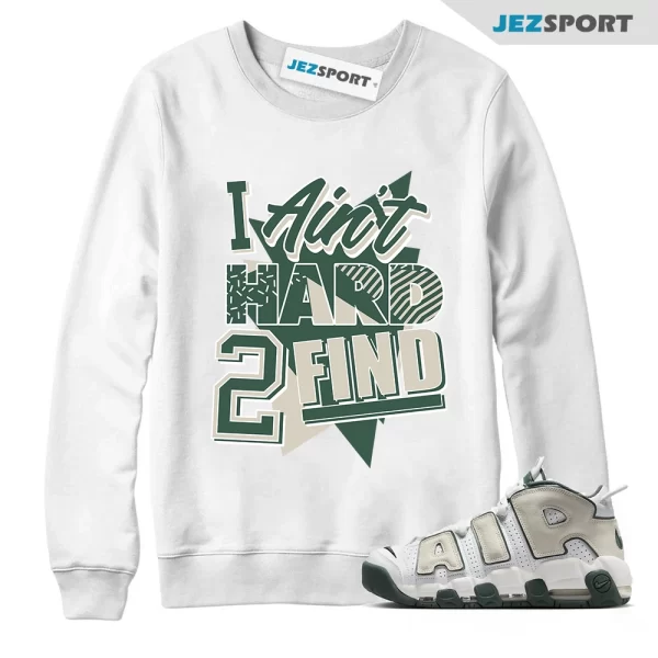 Rare Find Sweatshirt to Match Air More Uptempo 96 Vintage Green FN6249-100, Matching Sneaker Sweatshirt