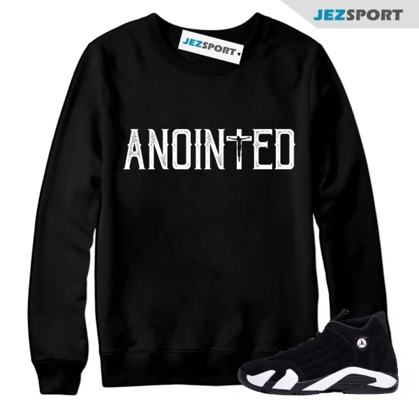 14 Panda Black White Retro Dunk Sweatshirt Match ANOINTED, Matching Sneaker Sweatshirt