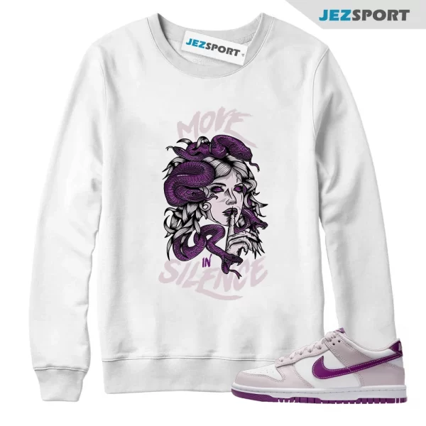 Dunk Platinum Violet Viotech White Low Sweatshirt Match MIS, Matching Sneaker Sweatshirt