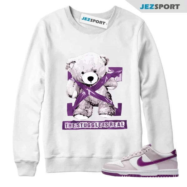 Dunk Platinum Violet Viotech White Low Sweatshirt Match STRUG, Matching Sneaker Sweatshirt