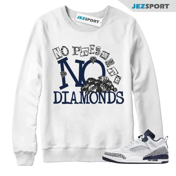 3 Elephant Navy Cement Grey Black Midnight White Sweatshirt Match DIAMOND, Matching Sneaker Sweatshirt