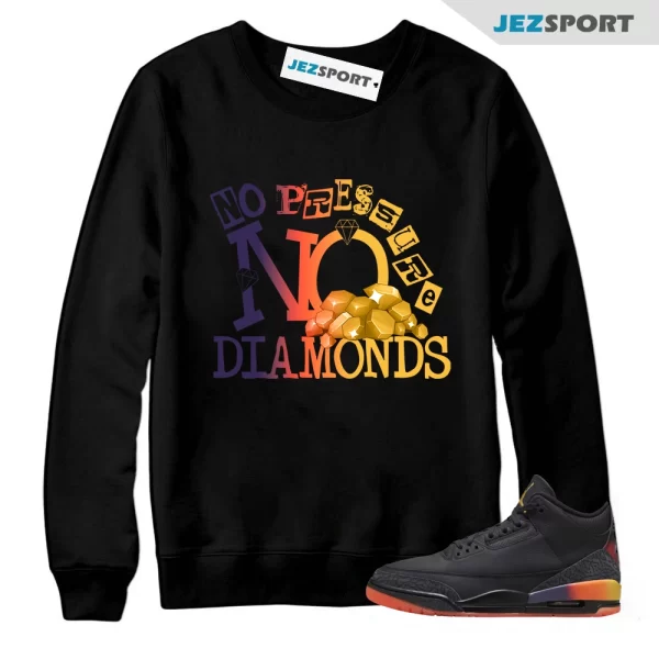 3 J Balvin Rio Black Solar Flare Total Crimson Abyss Sweatshirt Match DIAMOND, Matching Sneaker Sweatshirt