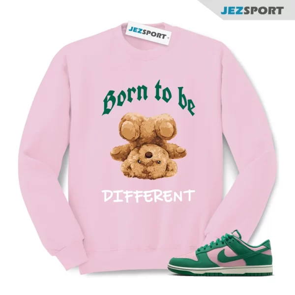 BORN DIFF Medium Soft Pink Malachite Dunk Low Retro Match Sweatshirt, Matching Sneaker Sweatshirt