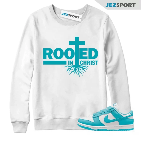 ROOTED Sweatshirt To Match Wmns Dunk Low Dusty Cactus White Next Nature, Matching Sneaker Sweatshirt