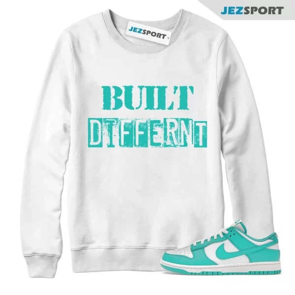 BUILTDIFF Dunk Low Clear Jade White Sweatshirt Match Sneaker, Matching Sneaker Sweatshirt