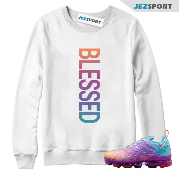 BLESSD Sweatshirt To Match N VaporMax Plus Multi Gradient Fuchsia Dream Bright Crimson Wmns Multicolor, Matching Sneaker Sweatshirt