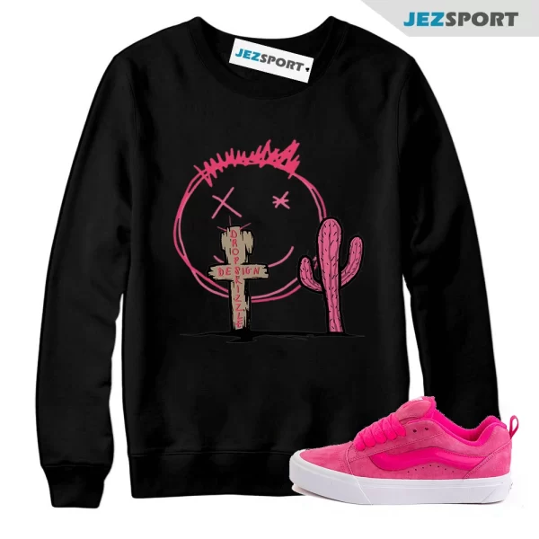 Sweatshirt to Match Vans Skool Pink Sneaker Cactus Sneaker Tee, Matching Sneaker Sweatshirt