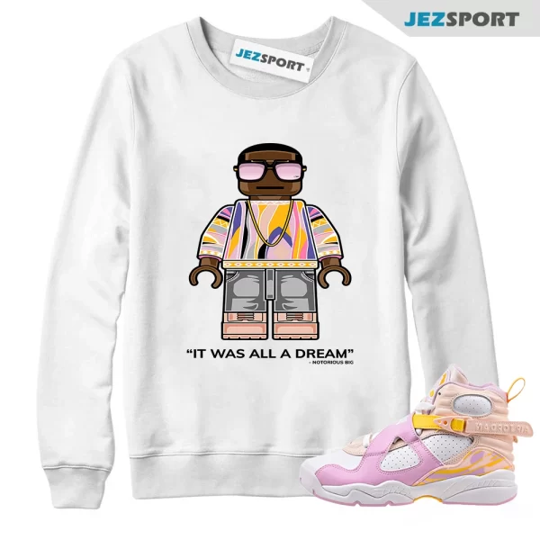 Sweatshirt To Match Jordan 8 Light Arctic Punch Shoes Big Bic Tee, Matching Sneaker Sweatshirt