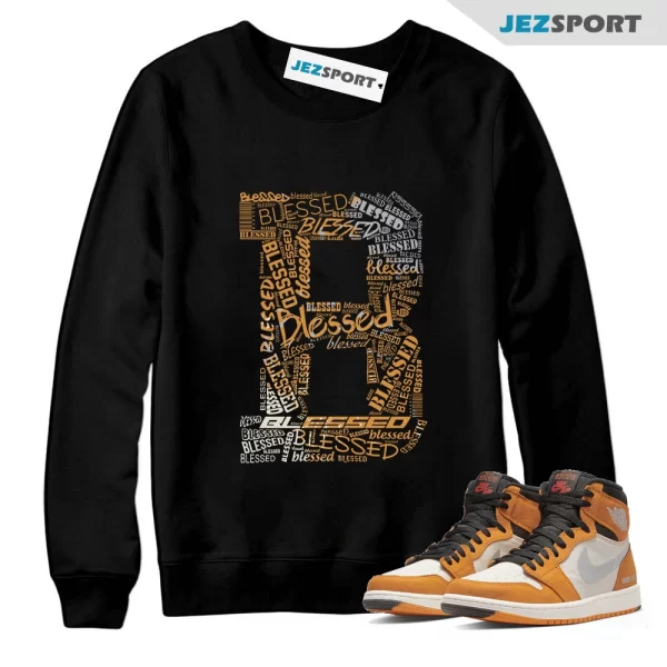 Black Blessed Sweatshirt For Jordan 11 Low High Light Curry Grey Element Gore, Matching Sneaker Sweatshirt