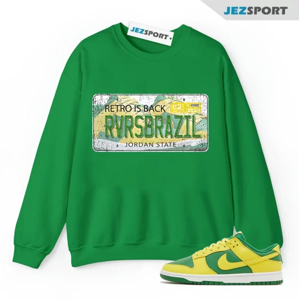 Sneaker Plate Unisex Crew Neck Sneaker Matching Sweatshirt To Match Dunks Reverse Brazil, Matching Sneaker Sweatshirt