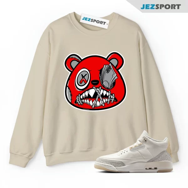 Jordan Retro 3 Craft Ivory 3s Sweatshirt to Match ANGRY MONEY TALKS BAWS, Matching Sneaker Sweatshirt