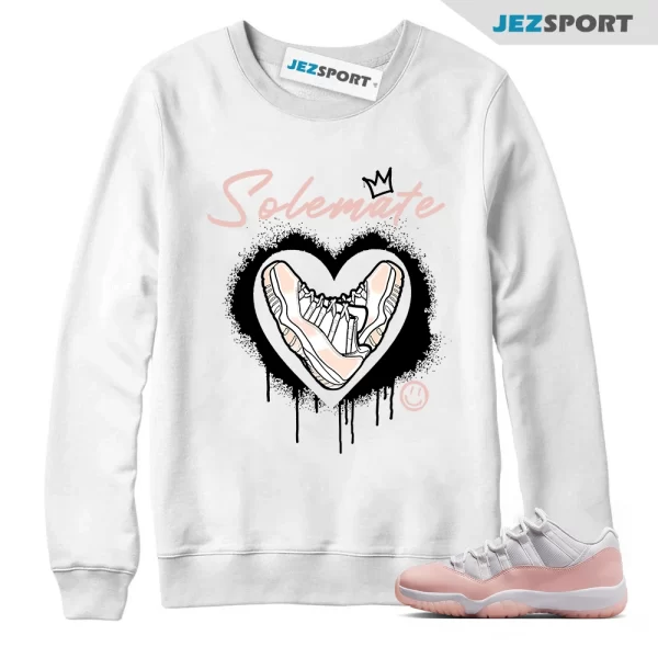 Solemate Unisex Sweatshirt To Match Jordans 11s Legend Pink, Matching Sneaker Sweatshirt