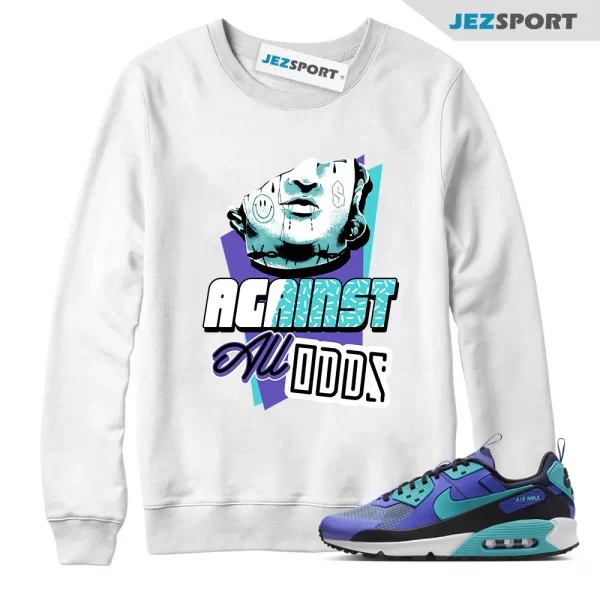 All Odds Sneaker Sweatshirt to Match Air Max 90 Drift Persian Violet, FB2877-500 Matching Sneaker Sweatshirt