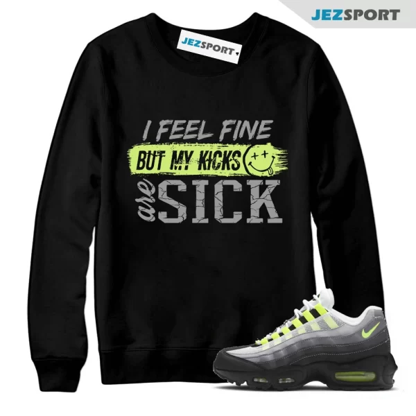 Air Max 95 OG Neon Yellow Matching Sweatshirt, Matching Sneaker Sweatshirt