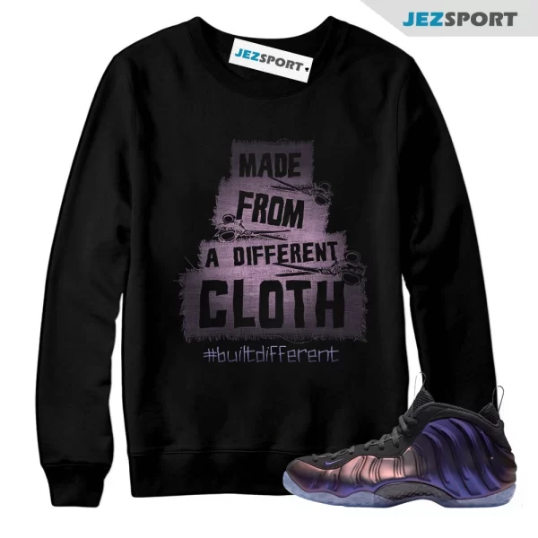 Foamposite One Eggplant 2024 Sweatshirt Built Different Graphic, Matching Sneaker Sweatshirt