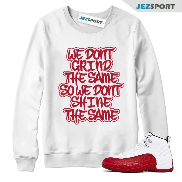 12 Retro Cherry Sweatshirt Varsity University Red 11 1 Match Dunk Herritage GRIND, Matching Sneaker Sweatshirt