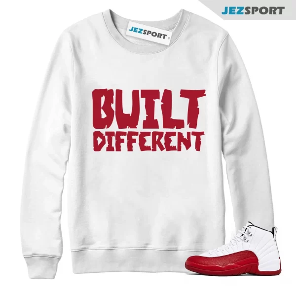 12 Retro Cherry Sweatshirt Varsity University Red 11 1 Match Dunk Herritage BUILT, Matching Sneaker Sweatshirt