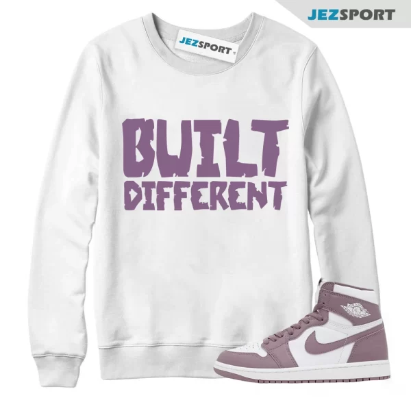 Air Jordan 1 High OG Mauve Sky J White Sweatshirt to Match Sneakers BUILT, Matching Sneaker Sweatshirt