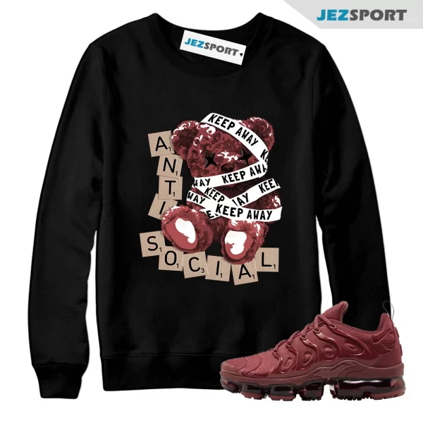 VaporMax Plus Cedar Red Rugged Orange Burgundy Sweatshirt to Match Sneakers ANTI, Matching Sneaker Sweatshirt