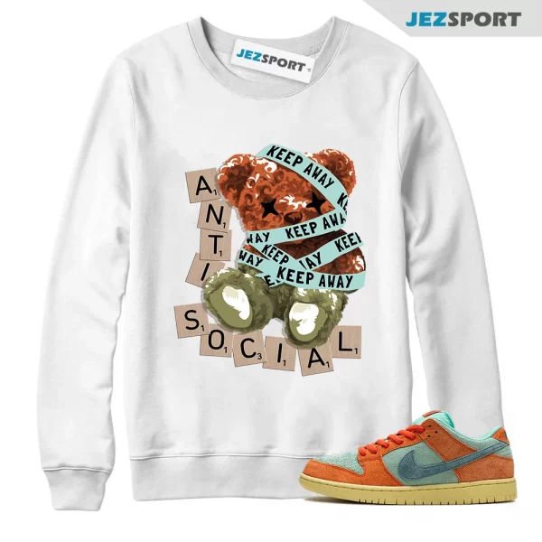 ANTI Sweatshirt to Match SB Dunk Low Orange Emerald Rise Noise Aqua Lemon Chiffon 1, Matching Sneaker Sweatshirt