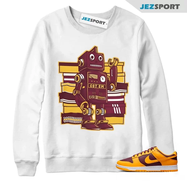 Got Em Dunk Sweatshirt to Match Dunk Low Arizona State Yellow Bordeaux DD1391-702, Matching Sneaker Sweatshirt