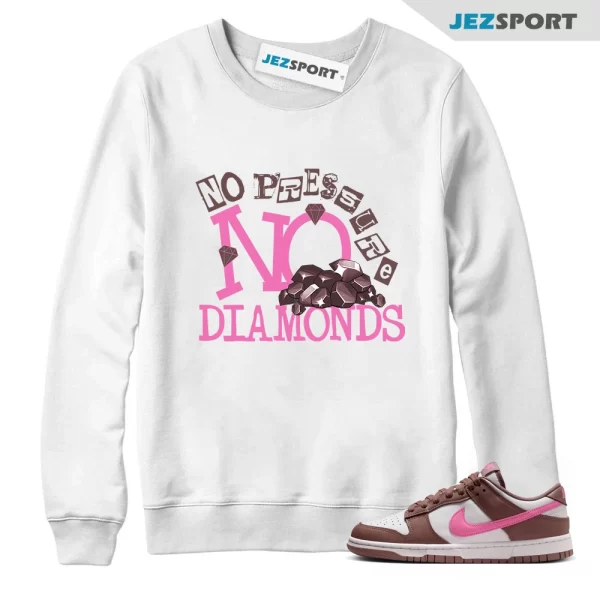 Dunk Smokey Mauve Playful Pink White Brown Low Sweatshirt Match DIAMOND, Matching Sneaker Sweatshirt