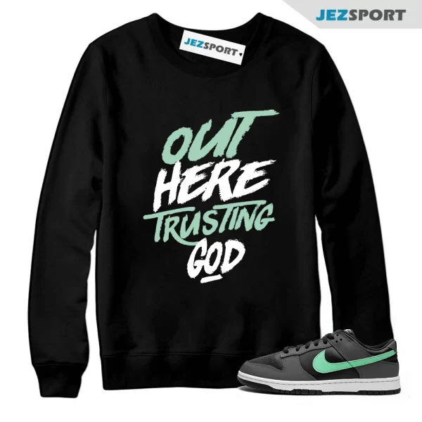 TG Sweatshirt to Match Dunk Low Retro Green Glow Dark Grey Shadow Lime, Matching Sneaker Sweatshirt