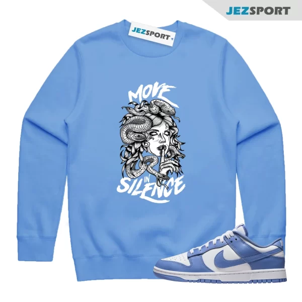 Dunk Polar Blue White Winter Low Sweatshirt Match MIS, Matching Sneaker Sweatshirt