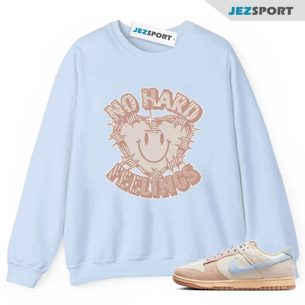 Feelings Sweatshirt Blue to Match Dunk Low Sanddrift Light Armory Blue HF0106-100, Matching Sneaker Sweatshirt