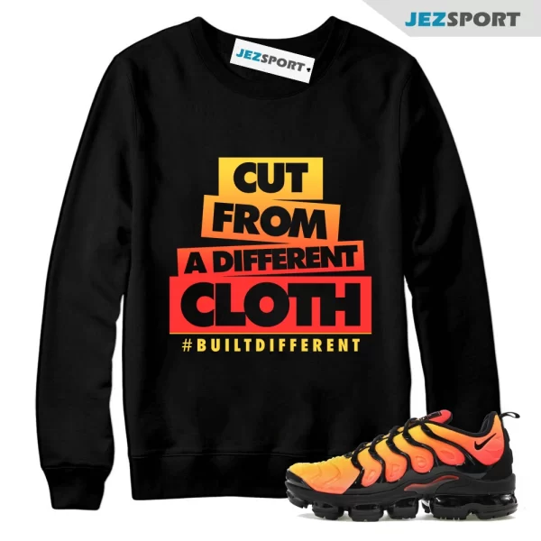 VaporMax Crimson Total Orange Plus Black Sweatshirt Match CLOTH, Matching Sneaker Sweatshirt