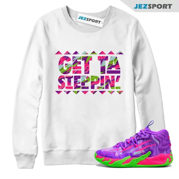 Puma Toxic LaMelo Ball Purple Glimmer Green Gecko 03 Slime Sweatshirt Match GET, Matching Sneaker Sweatshirt