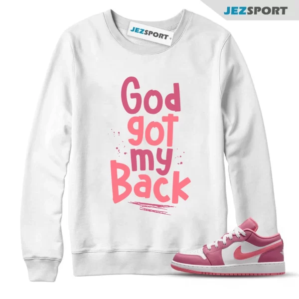 GOD Sweatshirt to match 1 Low GS Desert Berry Coral Chalk White Wild Pink WMNS, Matching Sneaker Sweatshirt