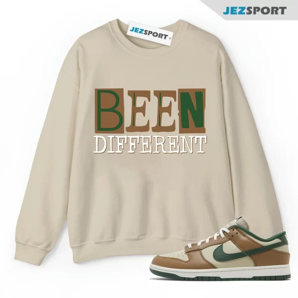 BEEN Sweatshirt to match Dunk Low Tan Retro Rattan Gorge Green Sail Dark Driftwood, Matching Sneaker Sweatshirt