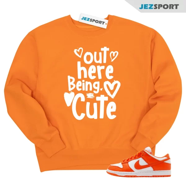 C2 Sweatshirt to match Dunk Low SP Syracuse University Orange Blaze White Retro, Matching Sneaker Sweatshirt