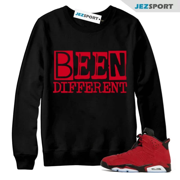 Jordan Air 6 Sweatshirt To Match 6 Retro Toro Bravo Varsity Red Black, Been Different Sweatshirt