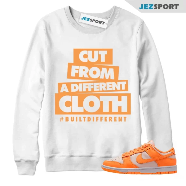 CLOTH Sweatshirt to match N Dunk Low Peach Cream WMNS White, Matching Sneaker Sweatshirt