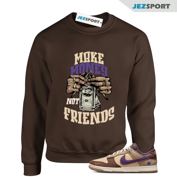 MM Sweatshirt to match N Dunk Low Setsubun Tan Brown Purple Beige, Matching Sneaker Sweatshirt