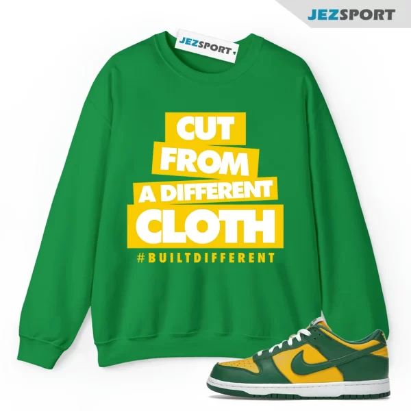 CLOTH Sweatshirt to match N Dunk Low Brazil Varsity Maize Pine Green White SP OG, Matching Sneaker Sweatshirt