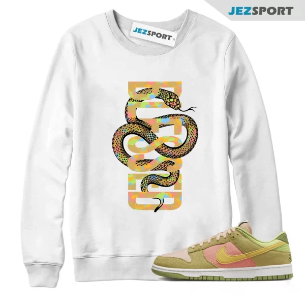 SNAKE Sweatshirt to match Dunk Low Next Nature Sun Club Arctic Orange Sanded Gold, Matching Sneaker Sweatshirt