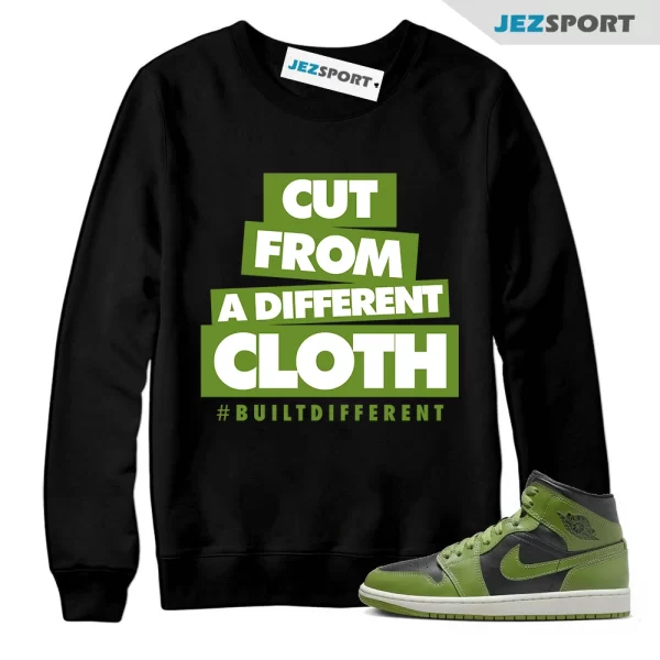 CLOTH Sweatshirt to match Jordan 1 Mid Altitude Green Heather Sail Mean Electric, Matching Sneaker Sweatshirt