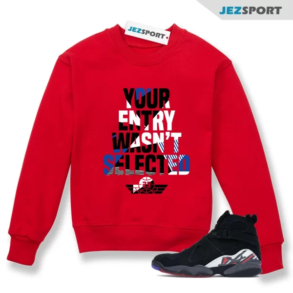 Sneaker Raffle Playoffs Sweatshirt to Match Jordan 8 Retro Playoffs 305381-062, Matching Sneaker Sweatshirt