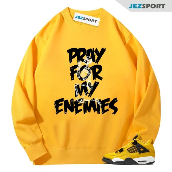 Sweatshirt to match Air Jordan Retro 4 Tour Yellow Lighting Enemies Tees, Matching Sneaker Sweatshirt