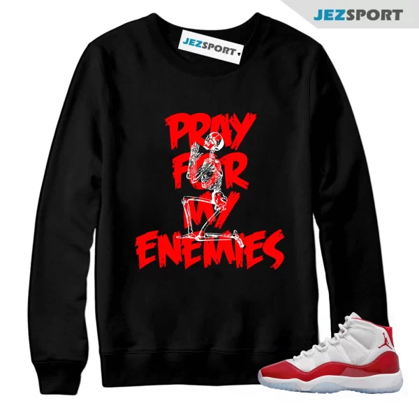 Sweatshirt To Match Jordan 11 Cherry Varsity Red, Enemies Air Sneaker Tees, Matching Sneaker Sweatshirt