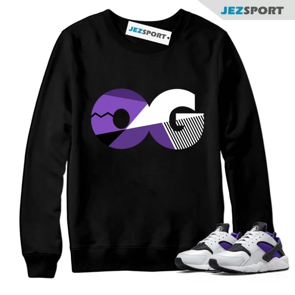 OG Sneaker Sweatshirt to Match Air Huarache Purple Punch DH4439-105, Matching Sneaker Sweatshirt